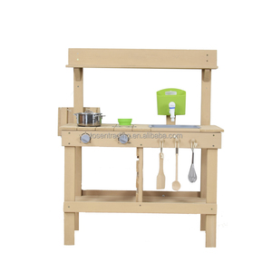 Ensemble de cuisine en bois d'extérieur avec outils de jardinage, jouet de jeu d'imitation amusant pour les garçons et les filles, les tout-petits - Product Image 2