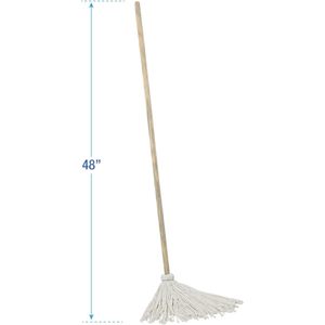 Boardwalk 48 In. X 5 In. Blue Cotton/Synthetic Blend Dust <b>Mop</b> Head BWK1148 - Product Image 2