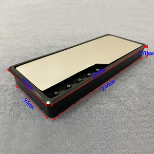 Alloy Square Flip-Top Cable Management Box Brushed Aluminum Office <b>Desk</b> Desktop <b>Computer</b> Cable Organizer with Wiring Accessories - Product Image 1