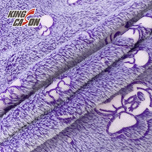 KINGCASON Fournisseur de tissu 100 Poly Two Side Minnie Pattern Printed Soft Comfortable Glow in the Dark Fleece For Kids series - Product Image 2