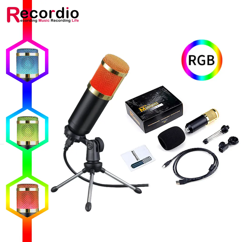 GAM-700 RGB kablolu oyun stüdyosu Podcasting oyun mikrofon USB akışı kayıt masaüstü USB kondenser mikrofon mikrofon