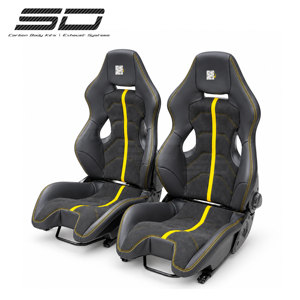 Asiento de Carreras de Fibra de Carbono SD Resistente para <span class=keywords><strong>Ferrari</strong></span>, Color y Logotipo Personalizados, Alcántara, Cuero - Product Image 4