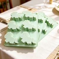 Nouveau moule à glaçons multifonctionnel en silicone en forme de poney, écologique et compatible congélateur, pour glaçons, chocolat et gâteaux - Collection 2026