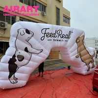 Arche gonflable personnalisée pour animaux de compagnie, grande arche gonflable blanche à vendre – Le summite de la mode animale