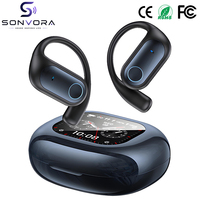 Écouteurs YYK-Q16s Pro à crochet d'oreille Sports True Wireless Écouteurs à écran tactile LCD couleur avec réduction du bruit et endurance 80H