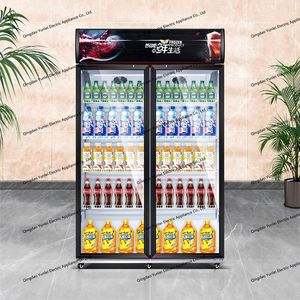 Exhibidor Refrigerador Vertical YLC-628 de Doble Puerta con Enfriamiento Directo para <span class=keywords><strong>Supermercados</strong></span>, Vitrina Refrigerada para Alimentos Frescos - Product Image 5