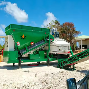 Mini-centrale à ciment en France, centrale à <span class=keywords><strong>béton</strong></span> mobile avec brise-grands sacs et silo - Product Image 1