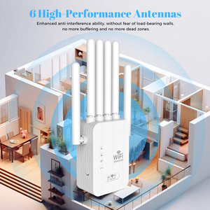 300Mbps <span class=keywords><strong>Wifi</strong></span> phạm vi mở rộng tín hiệu tăng cường khuếch đại với 6 ăng ten <span class=keywords><strong>Wifi</strong></span> Repeater 300M Wi-Fi mạng tín hiệu tăng cường - Product Image 5