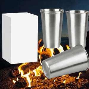 Pint Cup Tumbler Beer Cup Wholesale Custom Logo Stackable Single Wall 304 Stainless Steel to Stack Bar Hot Sale 12oz Coffee <b>Mugs</b> - Product Image 3