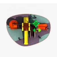 Ensemble d'équipements de jeux d'extérieur commerciaux personnalisés pour enfants et tout-petits, avec toboggan, en métal, pour parcs, écoles et crèches, fabrication OEM