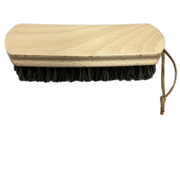 Brosse de nettoyage en crin de cheval mélangé DOM XY2025MM avec manche en hêtre FSC, outil de nettoyage automobile