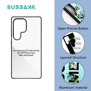 Subbank all'ingrosso 2D TPU <span class=keywords><strong>custodia</strong></span> per telefono in plastica per <span class=keywords><strong>Samsung</strong></span> S25 Ultra serie in alluminio Plate stampato LOGO sublimazione in bianco - Product Image 4