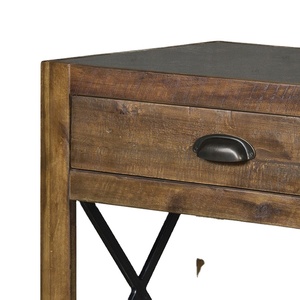 Bàn cạnh ghế sofa một ngăn kéo làm từ gỗ tái chế phong cách công nghiệp mộc mạc - Product Image 3