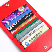 Dompet Kartu Lipat Tipis Bahan Kulit PU dengan Kancing Tekan, Banyak Slot Kartu Kredit, Dilengkapi Kantong Uang Tunai untuk Pria Wanita, Cocok untuk Perjalanan Sehari-hari
