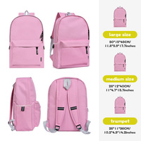 Mochila Ligera Impermeable para Niñas, Mochila Escolar para Estudiantes de Secundaria, Bolsas Escolares de Viaje para Niñas