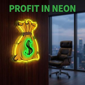 Money Bag Letreros Neon LED dimmable USB powered ambient <b>light</b> store <b>window</b> decoration <b>light</b> street indicator <b>light</b> Customized - Product Image 4