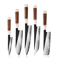 Couteaux de chef japonais Grandsharp Kitchen PM204 / Version chinoise des ensembles de couteaux de chef en acier poudré M390, bois Mkuruti et imitation ivoire