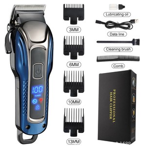 Cortadora <span class=keywords><strong>de</strong></span> <span class=keywords><strong>Pelo</strong></span> Eléctrica Profesional con Pantalla LCD, Recortadora <span class=keywords><strong>de</strong></span> Precisión, Alta Velocidad, Uso Doméstico, Cuchillas <span class=keywords><strong>de</strong></span> Acero Inoxidable - Product Image 4