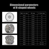 Jantes de camion forgées JXRD Deep Dish H-Type 22x12 22x14 24x12 24x14 26x16, roues tout-terrain 4x4 intégrales 8x170 8x180 8x6.5 6x5