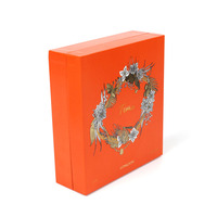 Boîte-cadeau en carton orange faite à la main de luxe pour l'emballage de bouteille en verre de parfum EVA Insert Sponge Liner Matt Lamination Printing