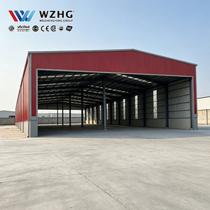 Hangar d'atelier et entrepôt à structure métallique avec connexions de cadre boulonnées, conception de bâtiment en acier pour usage industriel et stockage, avec support technique - Product Image 1