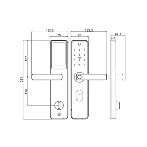Locstar cerradura inteligente Para puerta vân tay fechadura mật khẩu kỹ thuật số tuya WIFI video thông minh khóa cửa với máy ảnh - Product Image 6