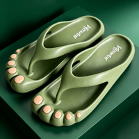 Sandales tongs originales en forme de pied pour femme, en EVA, plateforme nuage, légères, antidérapantes, pour l'été, la maison et la plage