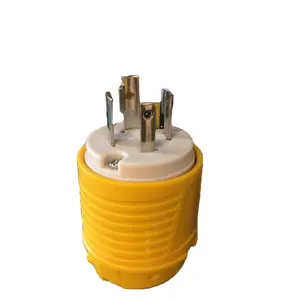 Enchufe de generador PowerLink NEMA L14-30P, enchufe macho de bloqueo de grado Industrial de 30 Amp 4 clavijas de hasta 7.500 W, tipo de conexión a tierra