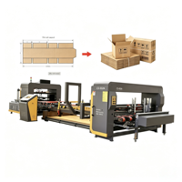 Machine automatique de pliage et de collage de boîtes en carton ondulé, machine automatique de fabrication de boîtes en carton à grande vitesse