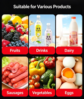 Vitrine réfrigérée commerciale à rideau d'air ouvert, réfrigérateur de présentation ouvert pour supermarché, pour produits alimentaires, fruits et boissons