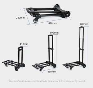 Livraison rapide, chariots à bagages télescopiques avec poignées, capacité de 100 kg - Product Image 6
