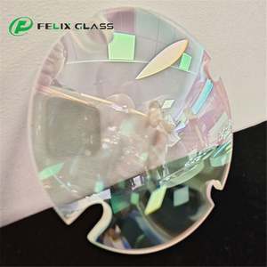 Lente Menisco Esférica de Vidrio de Sílice Fundida K9 con Recubrimiento AR de Alta Transmisión FELIX, Lente Cóncava Convexa con Muescas - Product Image 1