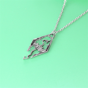 Collier Pendentif Dinosaure Vintage ZRM Fashion, Pendentifs Dragon Skyrim <span class=keywords><strong>Elder</strong></span> Scrolls, Bijoux en Alliage de Zinc pour Hommes et Femmes - Product Image 5