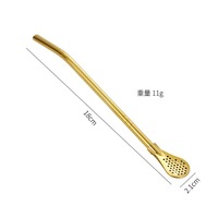 Bombilla en acier inoxydable 304 de qualité alimentaire, recyclable, pour yerba maté, avec cuillère, accessoires de bar, écologique