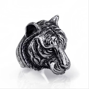 Bague ouverte réglable en alliage, style rétro punk <span class=keywords><strong>européen</strong></span>-américain, motif serpent, lézard, <span class=keywords><strong>chien</strong></span>, pharaon, exagérée et imposante, unisexe, électroplaquée - Product Image 5
