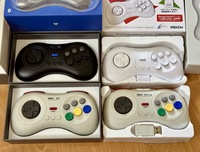 Control Inalámbrico 8Bitdo M30 BT para Switch, Windows y Android, Diseño de 6 Botones para Juegos Clásicos de SEGA (Blanco)