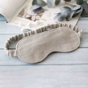 Wholesale Custom Solid Color Elastic Band Light Weight Pure Linen Blindfold Eye <b>Sleep</b> <b>Mask</b> for Travel Daily Rest - Product Image 3