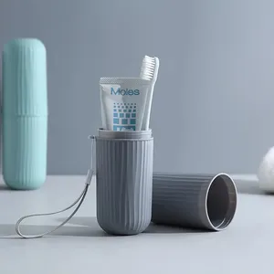 Portable <b>Toothpaste</b> Toothbrush Protect Holder Case Travel Camping Storage Box Organizer Travel Toiletries Storage Cup New Creat - Product Image 4