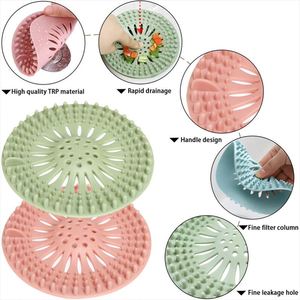 Plastic Durable Sink <b>Drain</b> Strainer Hair Catcher Flexible Multi-Color <b>Drain</b> Covers for <b>Bathroom</b> Tub Shower - Product Image 3