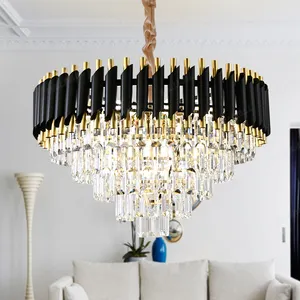 Modern Lustre Crystal Chandeliers Optional Lustres De Cristal Chandelier Led Without Shadedinning Lights Modern Pendant Lights