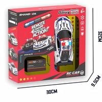Coche de Policía RC de Aleación al por Mayor, Coche de Control Remoto de Metal de 4 Canales con Luces LED y Batería Recargable para Regalo de Niños