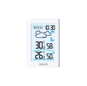 Stasiun Cuaca Digital Elektrik BALDR B0341 Termometer Higrometer Dalam/Luar Ruangan Prakiraan Cuaca Nirkabel Dinding Ruang Tamu - Product Image 2