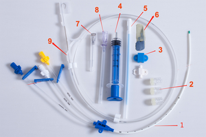 Kit de <span class=keywords><strong>cathéter</strong></span> veineux central à tunnelisation périhilaire, fabricants, trois lumens 7fr - Product Image 6