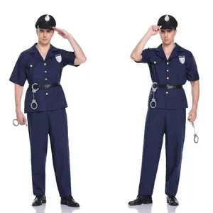 도매 보안 가드 유니폼 세트 코스프레 의상 역할 놀이 사무실 보안 세트 죄수 유니폼 남성용