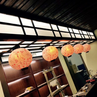 Lanternes suspendues en papier Sakura japonais à cylindre pour restaurant japonais
