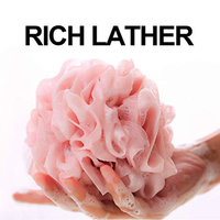 Éponges de bain en maille pour femmes, vente en gros, éponges de douche en loofah 30G pour le bain ou comme exfoliant pour la salle de bain