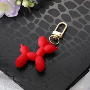 Creative 3D PVC Soft Rubber Multicolor Bright Color Balloon Dog Keychain Animal Keyring Women Bag <b>Key</b> Chains <b>Key</b> <b>Rings</b> Ornament - Product Image 6