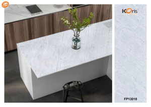 Dalle de comptoir Koris HW6813-1 3660*760 12 mm d'épaisseur, motif marbre noir, plaque en acrylique à surface solide pour comptoir de cuisine - Product Image 6