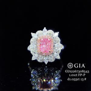 プロヴァンス ジュエリー 1カラット ファンシーピンク 天然 ダイヤモンド ラウンド ラディアントカット リング クラシック スタイル ラグジュアリー ジュエリー - Product Image 3