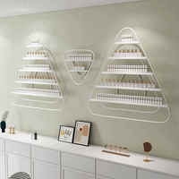Étagère à vernis à ongles moderne, présentoir triangulaire pour manucure, support mural en fer forgé, mobilier de salon commercial